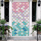 Lofaris Colorful Fish Scales Simple Baby Shower Door Cover